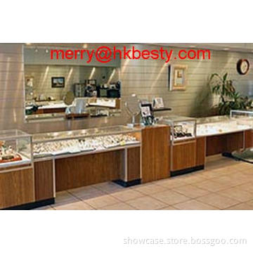 fashion european  style jewelry display counter cabinet and showcase